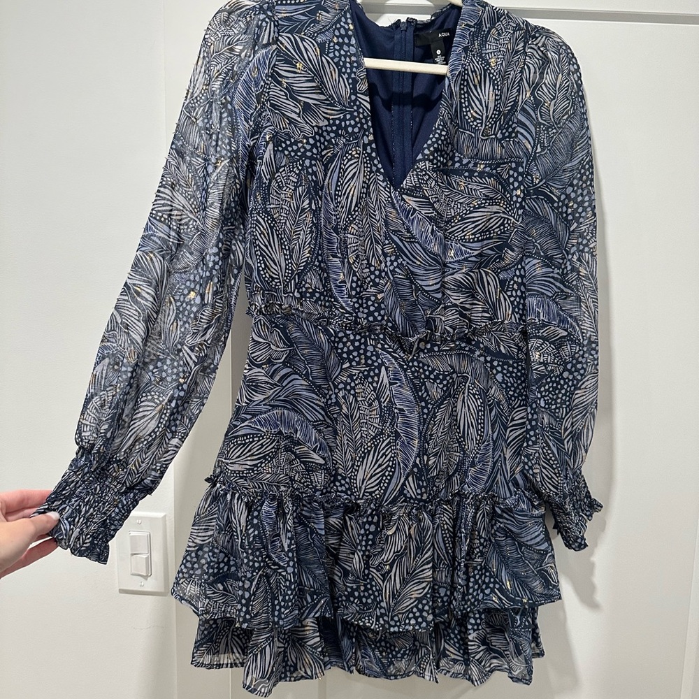 AQUA blue mini dress